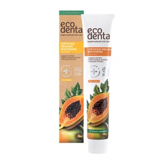 Ecodenta Whitening Tannkren m/fluor Papaya 75ml