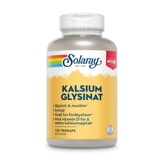 Solaray Kalsium Glysinat 120 kapsler