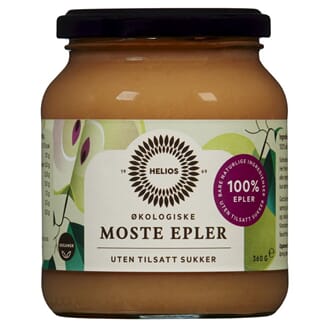 Helios økologisk usøtet eplemos 360 g
