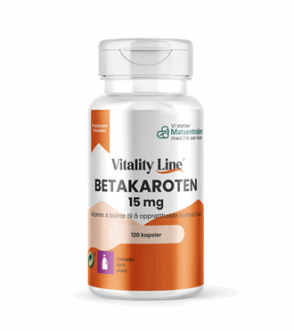 Vitality line betakaroten 15 mg 60 kapsler