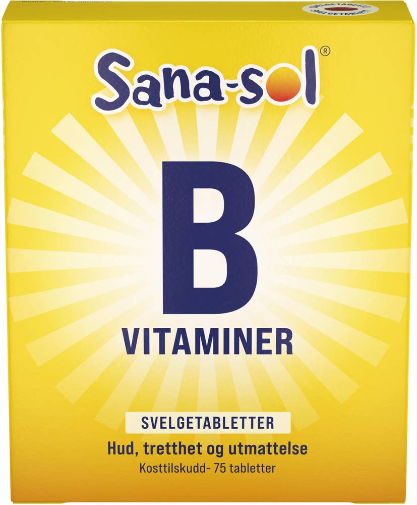 B-vitaminer 75 stk, Sana-Sol
