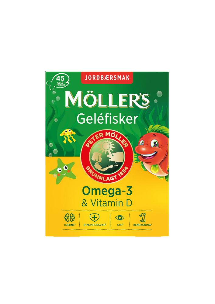 Möller's Omega-3 Geléfisker Jordbærsmak