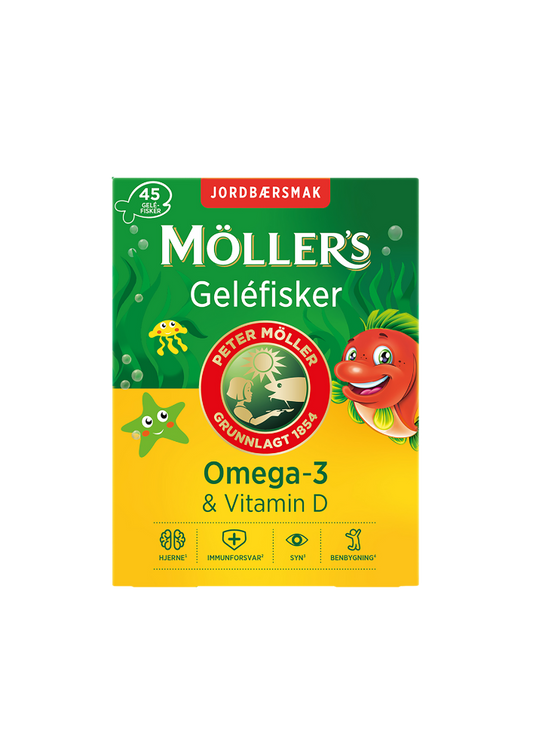 Möller's Omega-3 Geléfisker Jordbærsmak