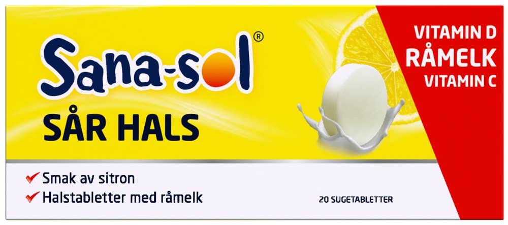 Sår hals med råmelk, 1 pk, Sana-Sol