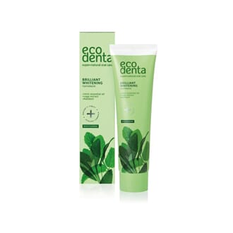 Ecodenta brilliant whitening tannkrem m/fluor 100 ml