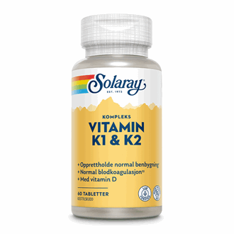 SOLARAY Vitamin K1 & K2 60 tabletter
