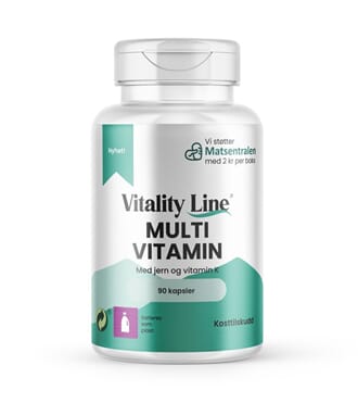 Vitality Line Multivitamin med Jern 90 Kapsler