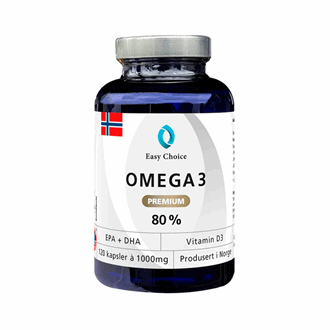 Easy. Choice omega 3 premium fiskeolje 80% 120 kapsler
